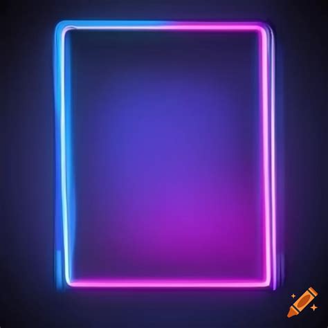 Neon rectangle frame