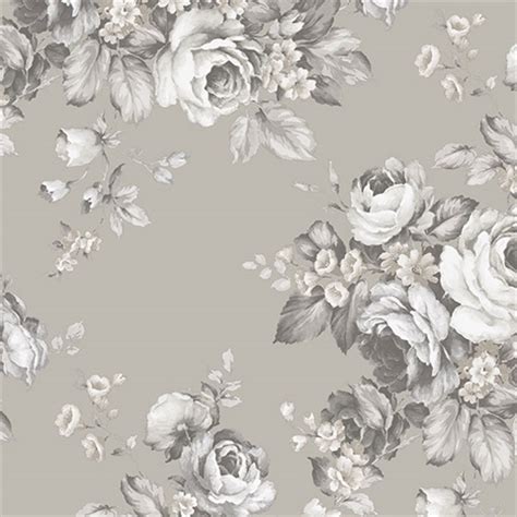 grey floral wallpaper