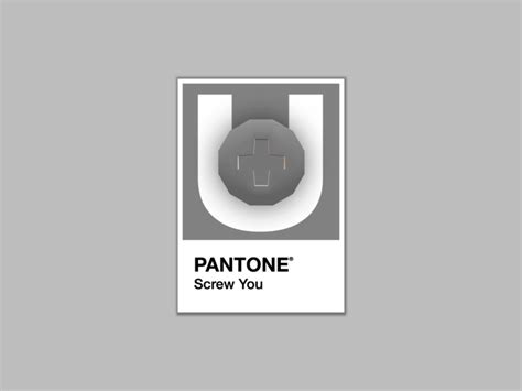 Pantone Color - Screw You by Jormation on Dribbble