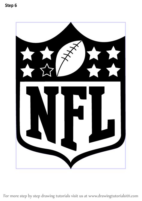 Learn How to Draw NFL Logo (NFL) Step by Step : Drawing Tutorials