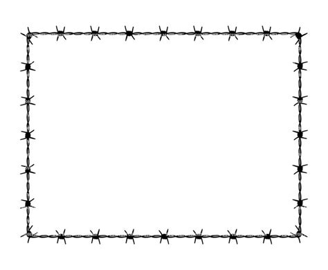 Barbed Wire Rectangle Frame Svg Barb Wire Wreath Svg Fence - Etsy | Clip art borders, Barbed ...