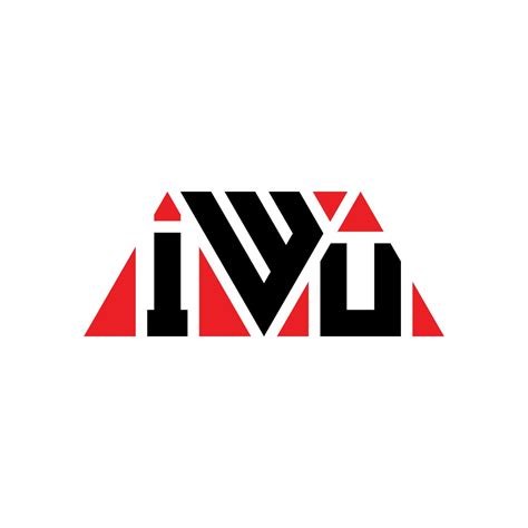 iwu driehoek brief logo ontwerp met driehoekige vorm. iwu driehoek logo ontwerp monogram. iwu ...