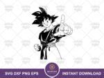 Silhouette Vector Goku Dragon Ball Z Super Cut File SVG – Vectorency ...