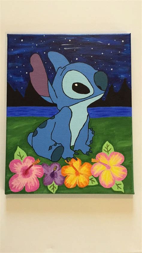 DIY Stitch painting from Lilo & Stitch. Disney inspired canvas painting ...