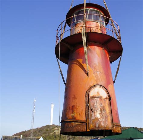 Denmark - Kattegat / Anholt Havn Lighthouse (harbour pierhead light ...