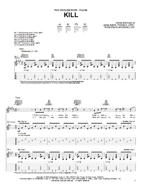 Kill by Jimmy Eat World - Guitar Tab - Guitar Instructor