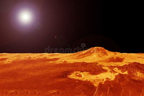 The Surface of the Planet Venus. Elements of this Image Furnished by NASA Stock Illustration ...