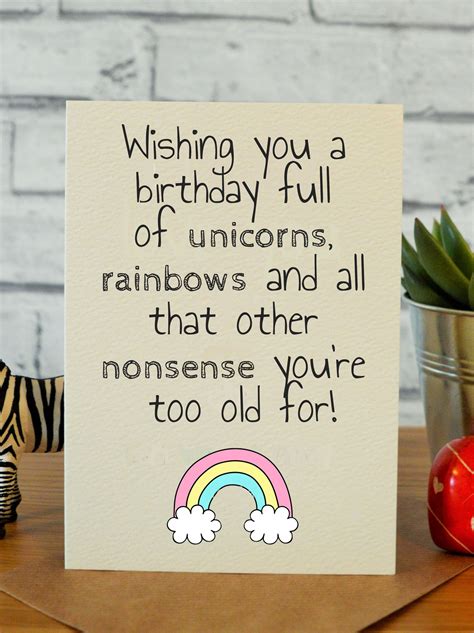 Unicorn, rainbows & nonsense! | Best friend birthday cards, Homemade birthday cards, Birthday ...