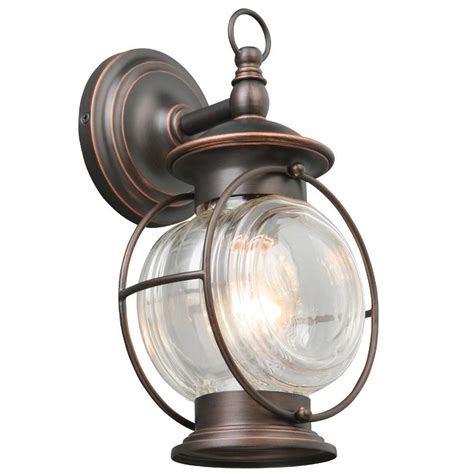 Shop Portfolio Caliburn 12.25-in H Bronze Outdoor Wall Light at Lowes.com