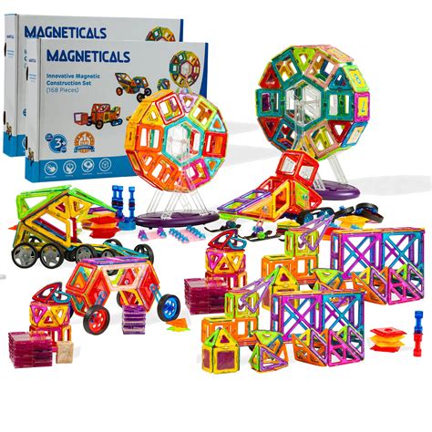 Magneticals Magnet Toys Tile Set, Pack of Two 168-Piece Set - Total 336 ...