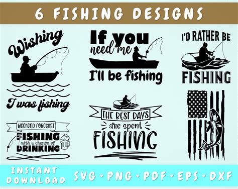 Fishing Quotes SVG Bundle Wishing I Was Fishing SVG If You - Etsy