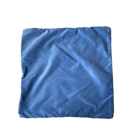 Pottery Barn | Accents | Pottery Barn Blue Velvet And Tan Linen Pillow Cover 2x20 | Poshmark
