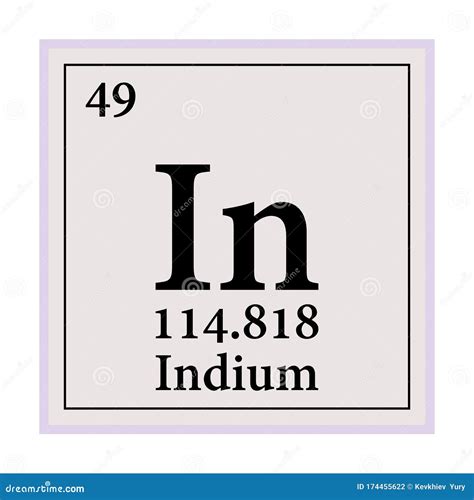 Indium Periodic Table Of The Elements Vector Illustration Eps 10 | CartoonDealer.com #174455622