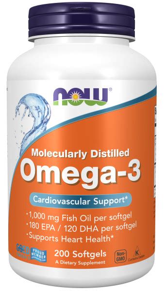 Now Foods Omega 3 1000 Mg - 200 Softgels