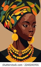 Wall Art Black African American Woman Stock Vector (Royalty Free) 2243241931 | Shutterstock