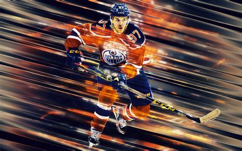 Download wallpapers Connor McDavid, 4k, Canadian hockey player, line ...