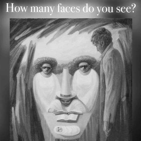 How many faces | Illusion paintings, Optical illusion paintings ...