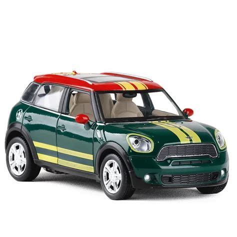 1:28 Simulation Mini Cooper Toy Vehicles Model Alloy Pull Back Children Toys Genuine License ...