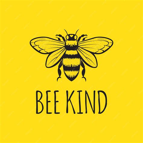 Premium Vector | Bee kind, funny quote design. an inspirational slogan ...