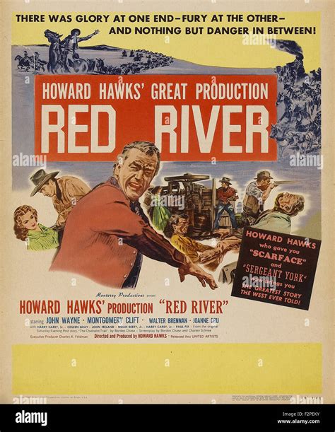 Red River - Movie Poster Stock Photo - Alamy