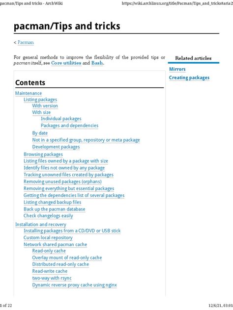 Pacman - Tips and Tricks - ArchWiki | PDF | Software Repository | Proxy Server