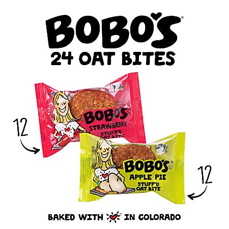 Bobos Oat Bar Bites Variety Pack 1.3 Oz Pack Of 24 Bars - Office Depot