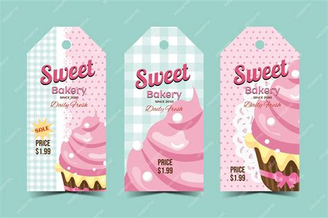 Premium Vector | Cupcake label collection in vector