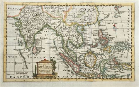 Antique Map of the East Indies by Bowen (c.1744) | Bartele Gallery