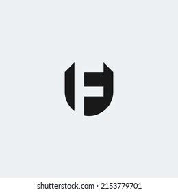 Fu Uf Monogram Logo Black White Stock Vector (Royalty Free) 2153779701 ...