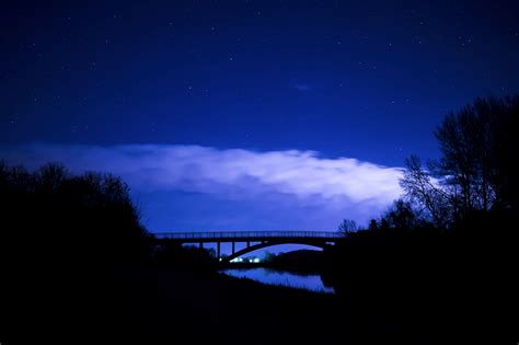 Starry Sky Night Bridge Clouds Wallpaper,HD Nature Wallpapers,4k ...