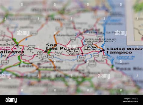 Potosi Mexico shown on a road map or Geography map Stock Photo - Alamy