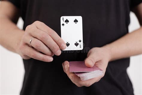 Male Hands Hold a Deck of Cards and Show Tricks. Stock Image - Image of future, black: 262992941