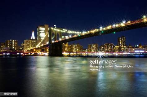 594 Brooklyn Bridge Night Scene Blurred Lights Stock Photos, High-Res ...