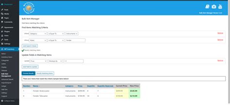 Add-On: Bulk Item Manager - WP Inventory Manager