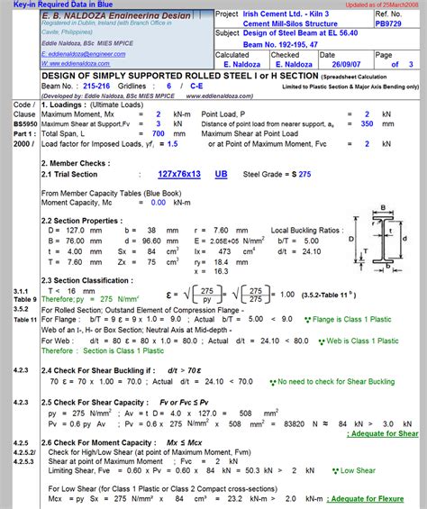 Steel Beam Design Spreadsheet Google Spreadshee steel beam splice ...