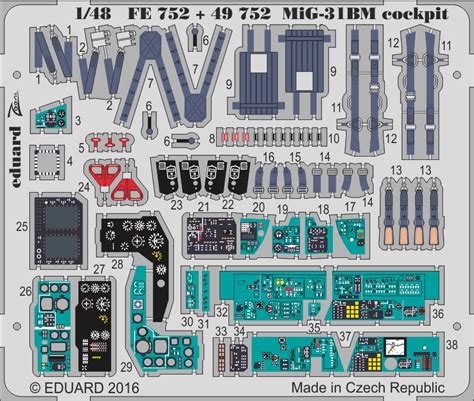 MiG-31BM cockpit 1/48 - Eduard Store