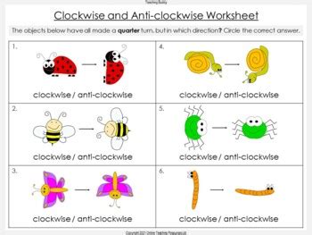 Clockwise and Anti-clockwise by The Teaching Buddy | TPT