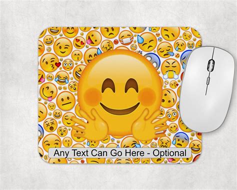 Hugging Emoji Face Custom Pre-printed Rectangular Computer - Etsy