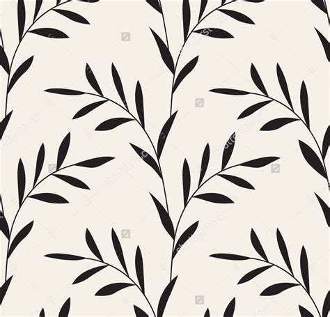 Black-and-White-Leaf-Pattern | Desenler, Yaprak, Baskı