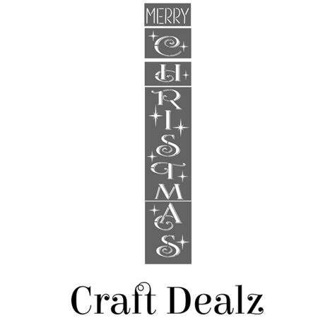 Merry Christmas Porch Leaner Stencil - Craft Dealz