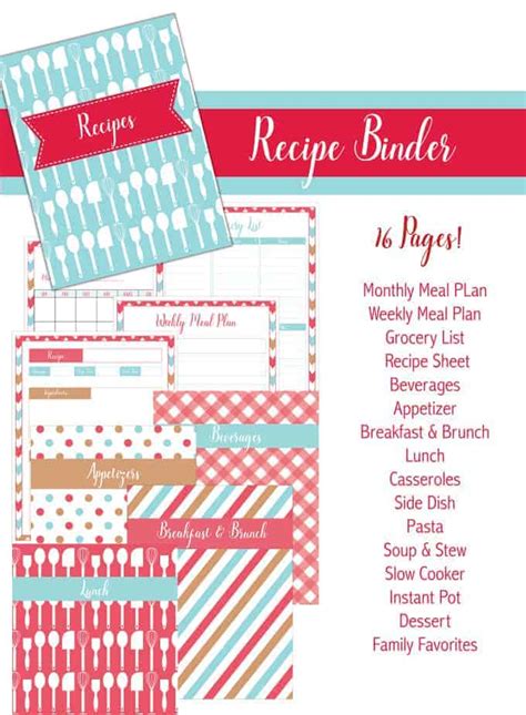 Free Recipe Binder Printables - Simply Stacie