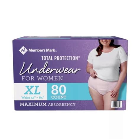 Member's Mark Total Protection Underwear for Women, Extra Large (80 ...