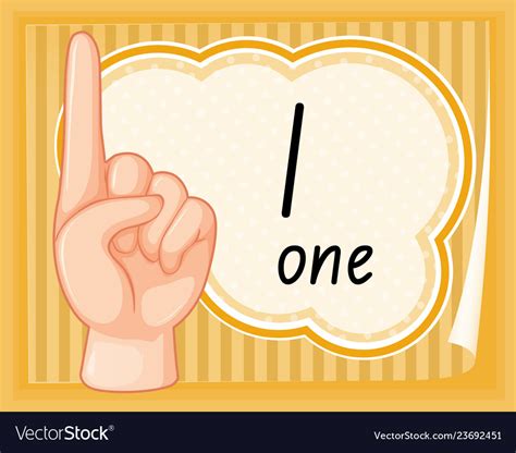 Number one hand gesture Royalty Free Vector Image