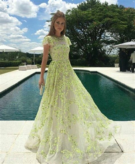 Vestido verde limão Marina Long Sleeve Prom, Prom Dresses Long With Sleeves, Formal Dresses Long ...