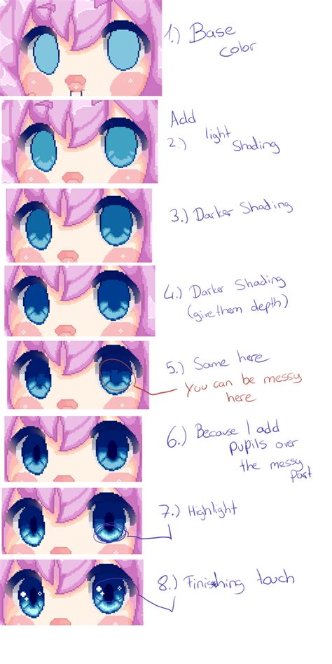 Pixelart Eye coloring Step by Step by Hasiruh on DeviantArt