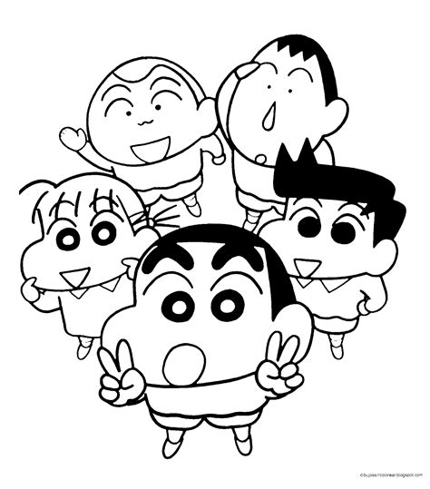 Shin Chan Coloring Pages Sketch Coloring Page