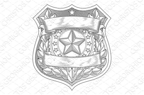 Police Military Badge Star Shield | Illustrations ~ Creative Market