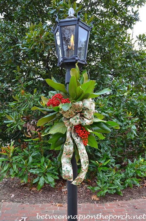 Decorate a Lantern for Christmas with Fresh Greenery, Ribbon and Berries from the Garden