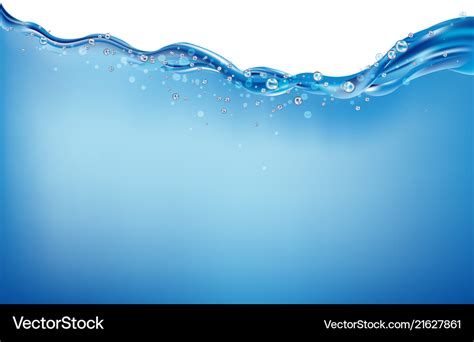 Beautiful blue water wave Royalty Free Vector Image