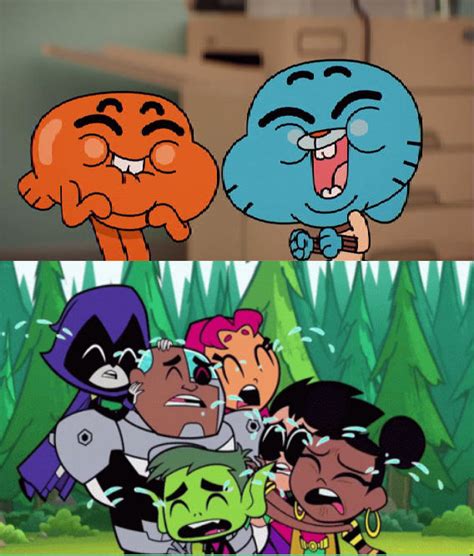 gumball And Darwin Laughing At The Ttg Team Crying by wreny2001 on DeviantArt